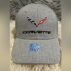 Corvette grey baseball cap hat